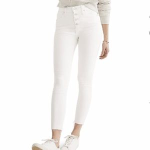 Madewell 10-inch Button High Waist Crop Skinny